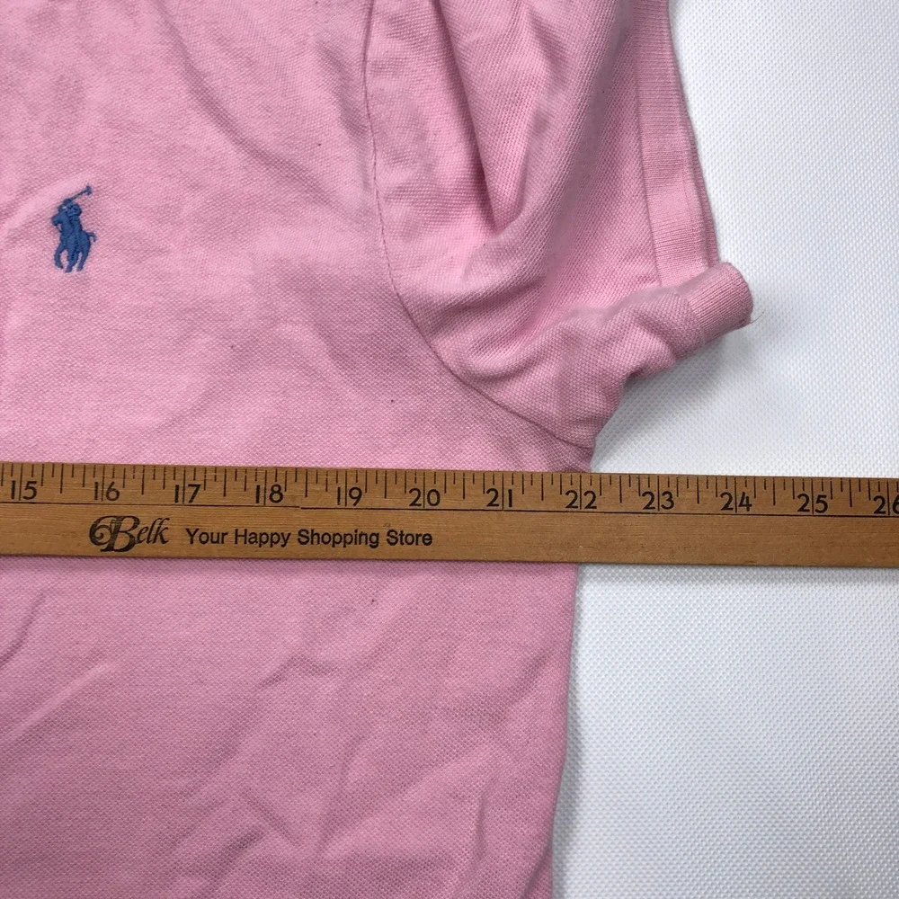 Polo Ralph Lauren Mens XL Custom Slim Fit Pink Pique Short Sleeve Polo Shirt